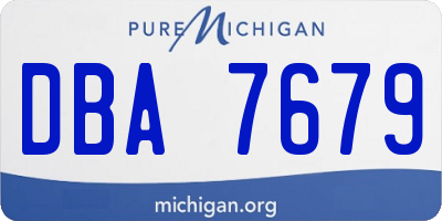 MI license plate DBA7679