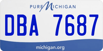 MI license plate DBA7687