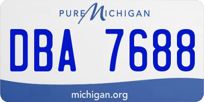 MI license plate DBA7688