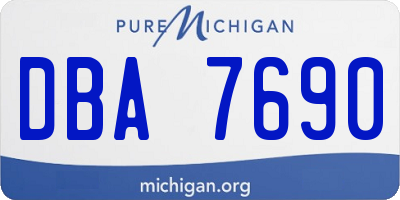 MI license plate DBA7690