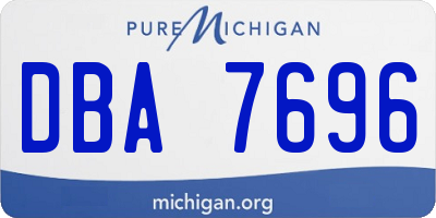 MI license plate DBA7696