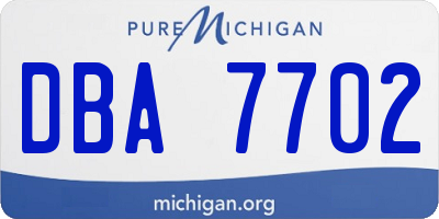 MI license plate DBA7702