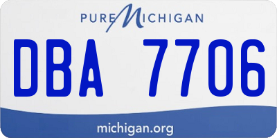 MI license plate DBA7706