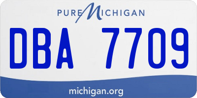 MI license plate DBA7709