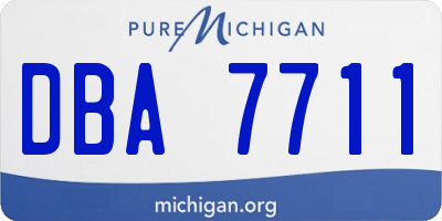 MI license plate DBA7711