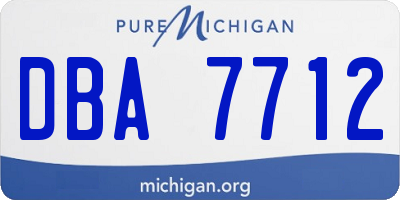 MI license plate DBA7712