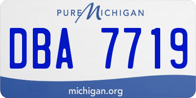 MI license plate DBA7719