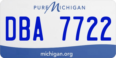 MI license plate DBA7722