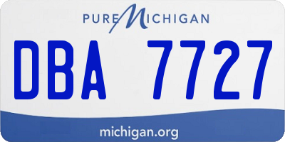 MI license plate DBA7727
