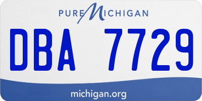 MI license plate DBA7729