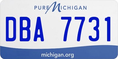 MI license plate DBA7731
