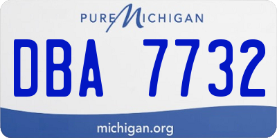 MI license plate DBA7732