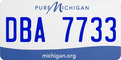 MI license plate DBA7733