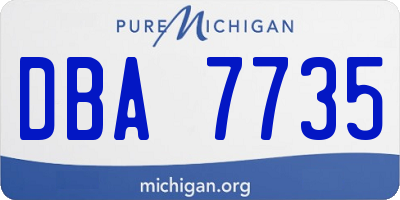 MI license plate DBA7735
