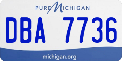 MI license plate DBA7736