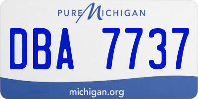 MI license plate DBA7737