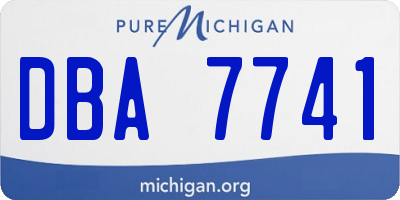 MI license plate DBA7741