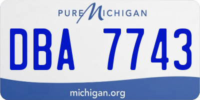 MI license plate DBA7743