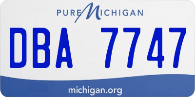 MI license plate DBA7747