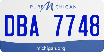 MI license plate DBA7748