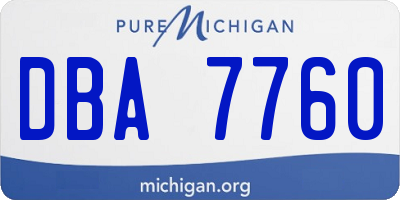 MI license plate DBA7760