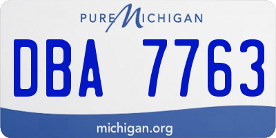 MI license plate DBA7763