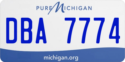 MI license plate DBA7774