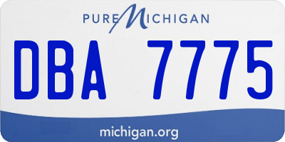MI license plate DBA7775