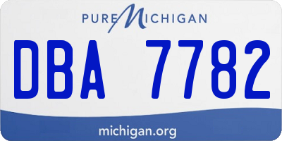 MI license plate DBA7782