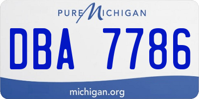 MI license plate DBA7786