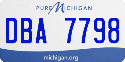 MI license plate DBA7798