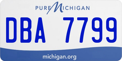 MI license plate DBA7799