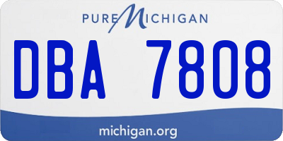 MI license plate DBA7808
