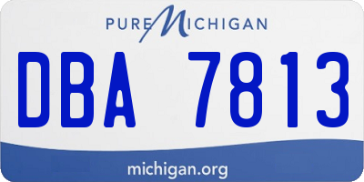 MI license plate DBA7813