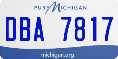 MI license plate DBA7817