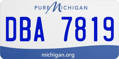 MI license plate DBA7819