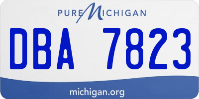 MI license plate DBA7823