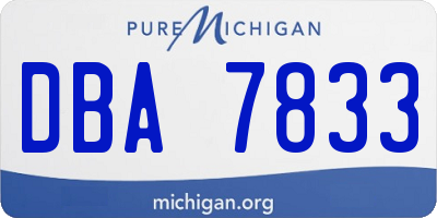 MI license plate DBA7833