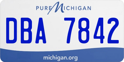 MI license plate DBA7842