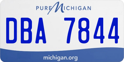MI license plate DBA7844
