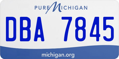 MI license plate DBA7845