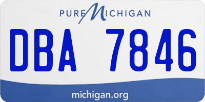 MI license plate DBA7846