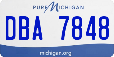 MI license plate DBA7848