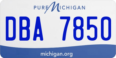 MI license plate DBA7850