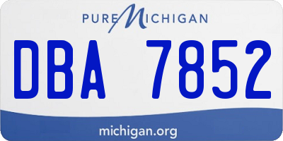 MI license plate DBA7852