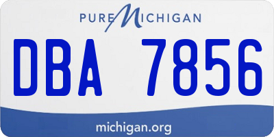 MI license plate DBA7856