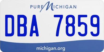 MI license plate DBA7859
