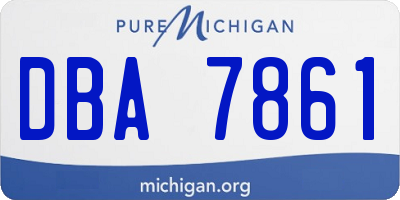 MI license plate DBA7861