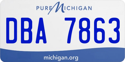 MI license plate DBA7863
