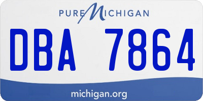 MI license plate DBA7864